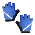 Reflective Cycling Gloves Shock Absorption Wear-Resistant Half-Finger Black Gloves